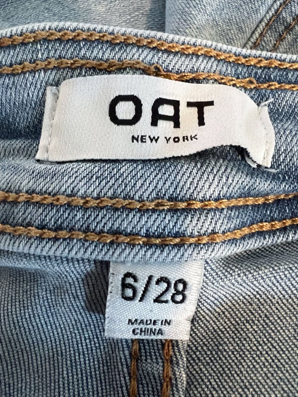 OAT New York Light Wash High Rise Wide Leg Jean for Women - Size 28 Boho - Picture 5 of 11
